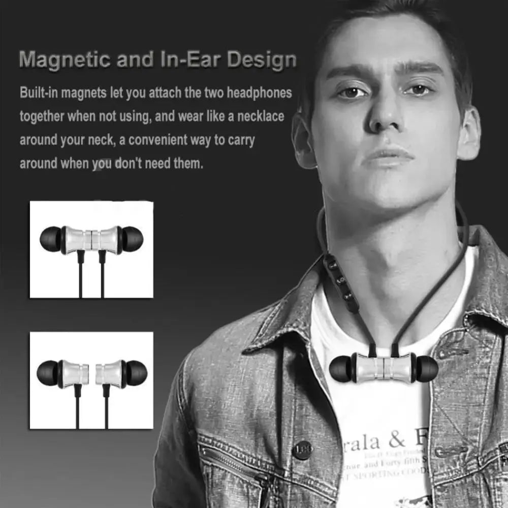 XT-11 Magnetic Wireless Bluetooth Earphone In-Ear Stereo Music Headset Sport Earbud Earpiece With Microphone Universal Headphone Streetsharks