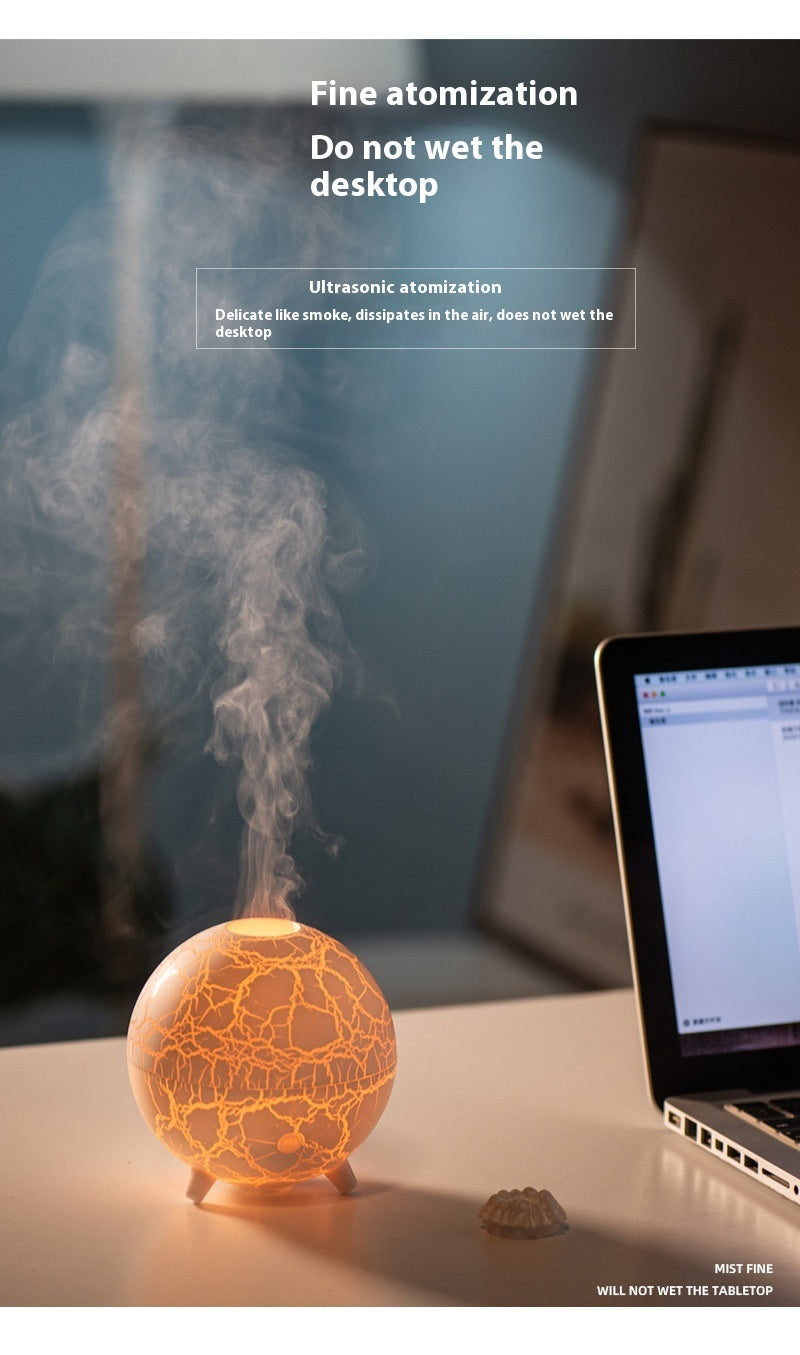 Creative Planet Colorful Atmosphere Lamp USB Humidifier 200ML Water Tank Can Add Essential Oil Household Mini Aroma Diffuser StreetSharks