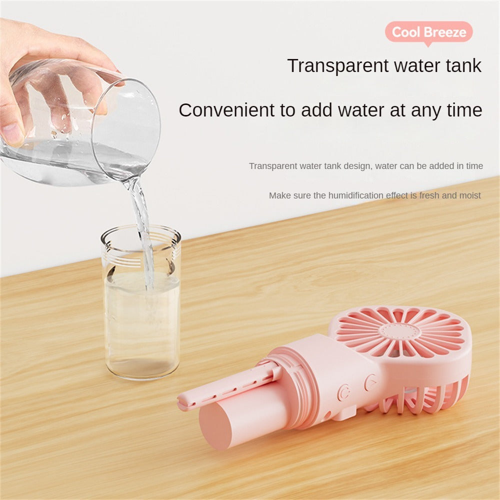 Strong Power Spray Humidification Small Mist Fan Humidification Usb Charging Portable Fan Icy And Refreshing Fan Water Supplement Streetsharks