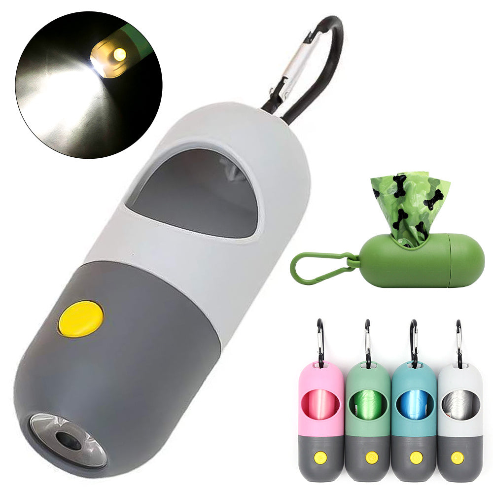 Led Light Pet Waste Bag Dispenser For Dogs Cats Dog Poop Scooper Bags Waste Bags Holder Dispensers Pet Clean Accessories StreetSharks