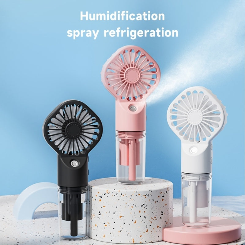 Strong Power Spray Humidification Small Mist Fan Humidification Usb Charging Portable Fan Icy And Refreshing Fan Water Supplement Streetsharks