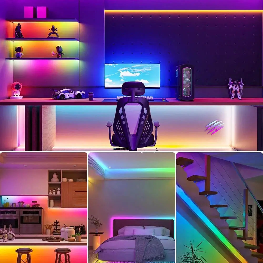 DC5V WS2812B LED Strip 14/17/21Keys USB Controller Kit 30/60/144Leds/m Dreamcolor Individually Addressable RGB LED Tape Streetsharks