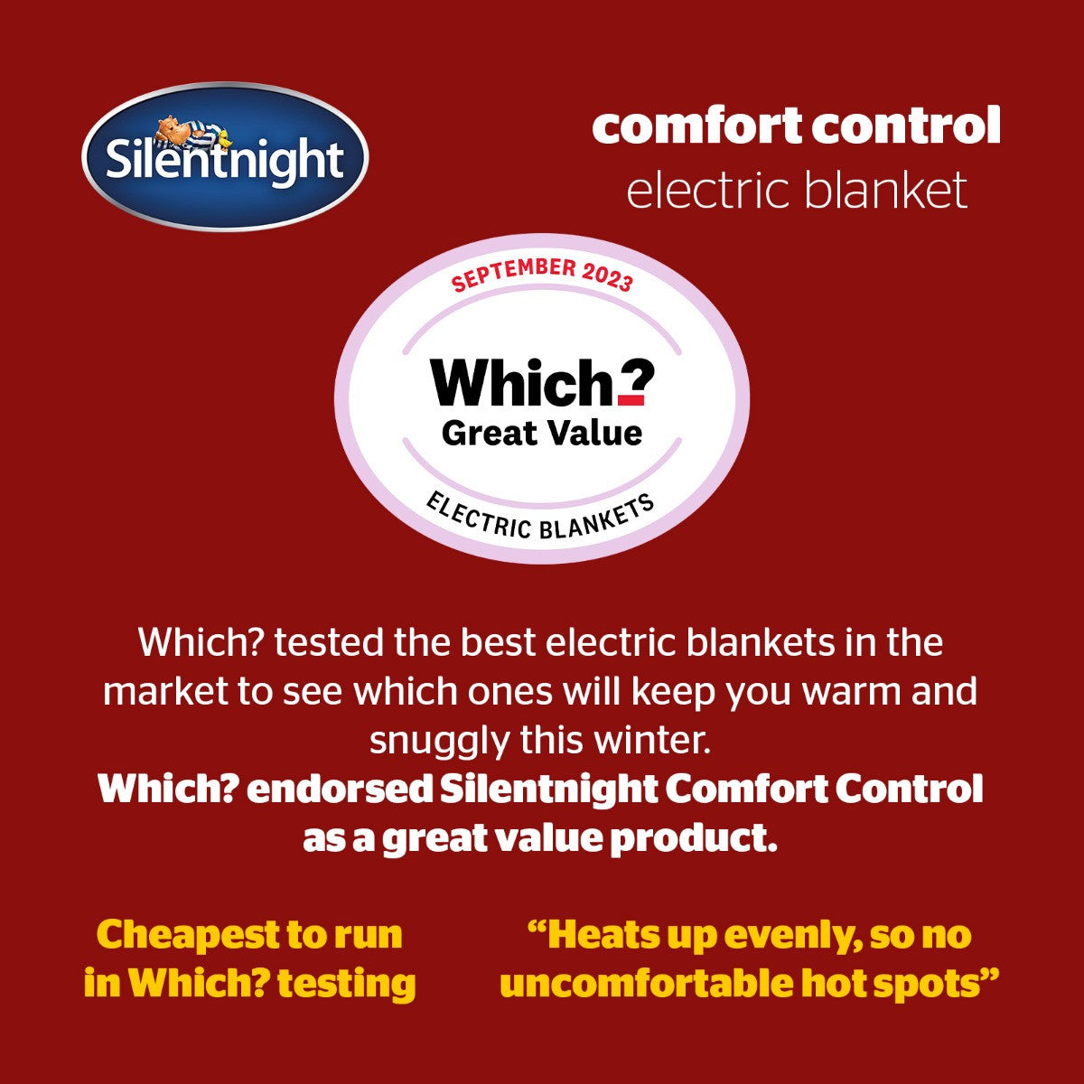 Silentnight Comfort Control Electric Blanket Heated Under Blanket Fast Heat Up Streetsharks